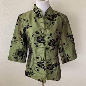 Antique 1900s Chinese Silk kimono jacket metallic thread embroidery dragon Silk