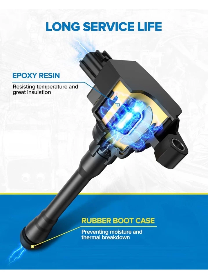 6X Bobina de encendido para Dodge Jeep Mitsubishi 3.7 V6 UF270 56028138 Foto 2 de 4