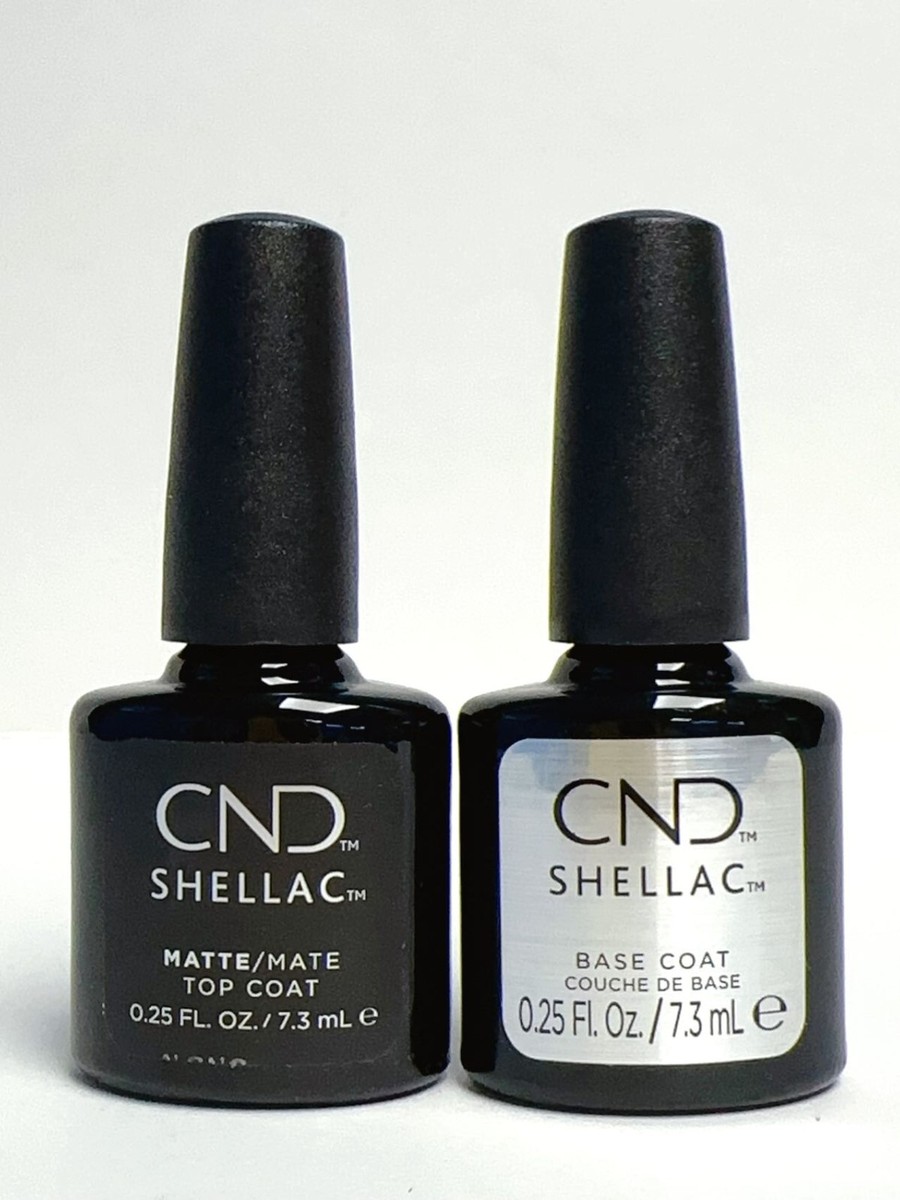 Nail Polish Shellac Base And Top Coat CND Shellac Gel Matte Top Coat Base  Coat Duo Pack