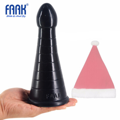 dildo that thrust Fake Penis Xmas Hat Shape Women's Vaginal Massage Dildo Anus Stuffed  Masturbator
