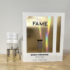 2x Paco Rabanne Fame Eau de Parfum EDP Sample Spray .05oz, 1.5ml Each