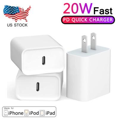 For iPhone 17 16 15 14 13 12 11  PD 20W USB-C Fast Charger Type-C Charging Block