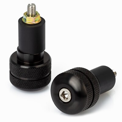 Bar Ends  Weights Round Universal motorcycle motorbike scooter  Quad 17mm Black
