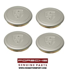 Genuine Porsche Silver Center Cap SET for Alloy Wheel 91136103200