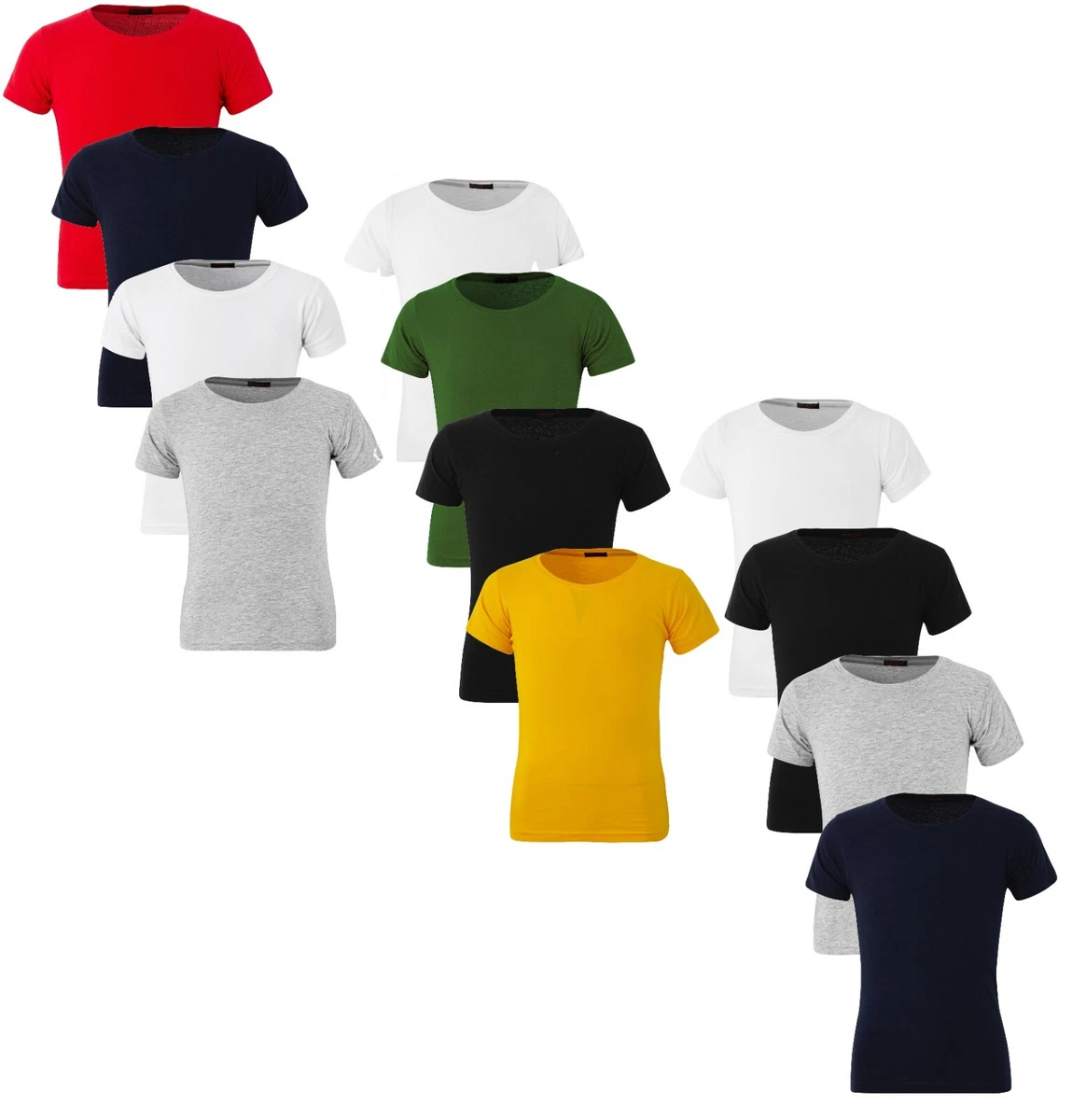 Boys Girls Kids T Shirt Unisex 95 Cotton Plain Tee Shirts Plain Top pack of 4