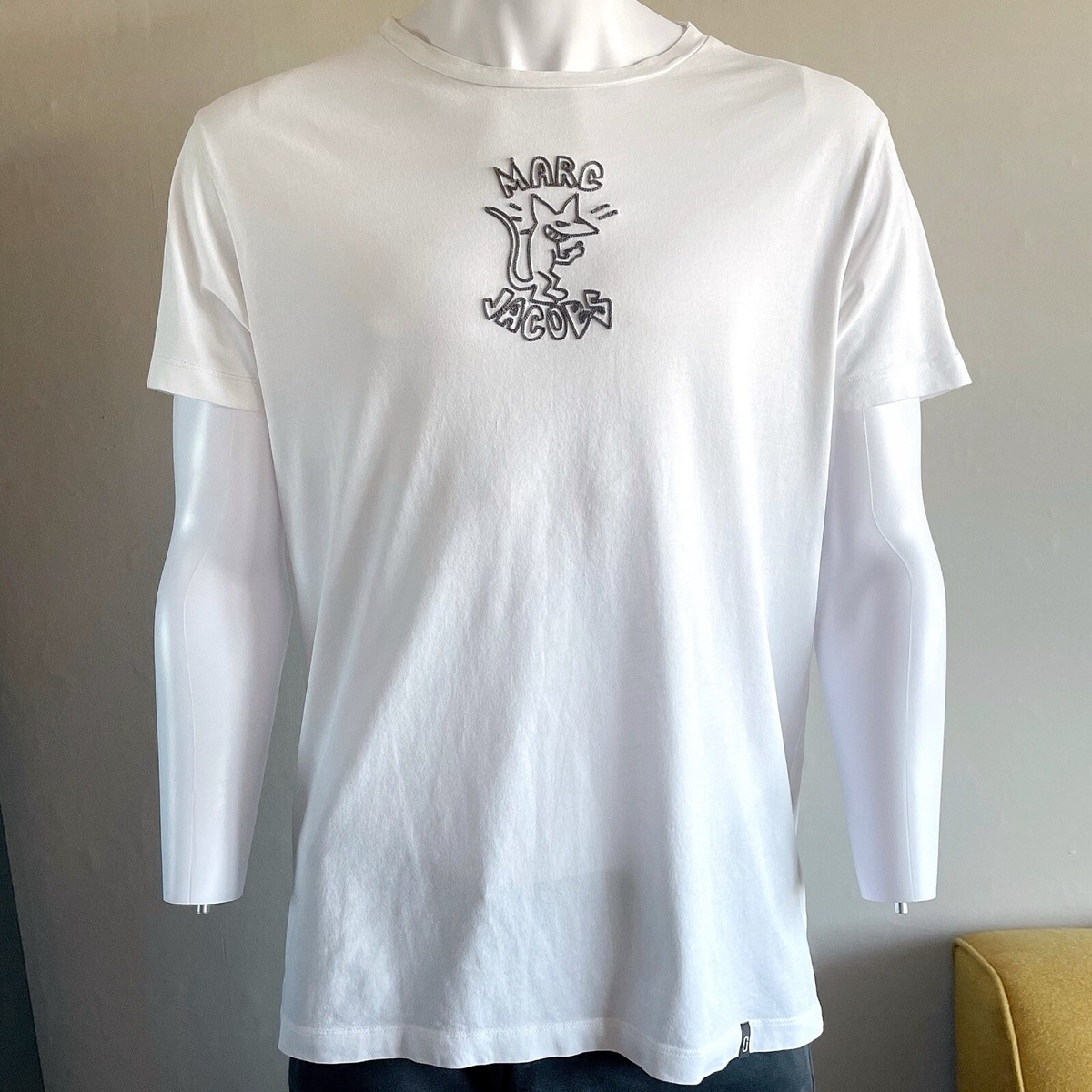 Marc Jacobs Embroidered Rat Spellout T Shirt UK