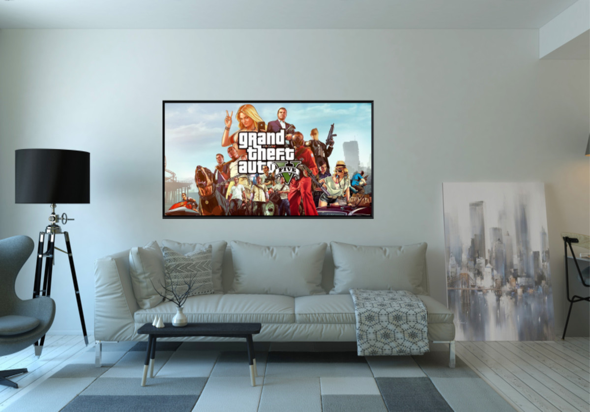 Mapa GTA 5 Poster Adesivo A3 (29,7x42cm), GTA V, Grand Theft Auto GAME -  JOGO