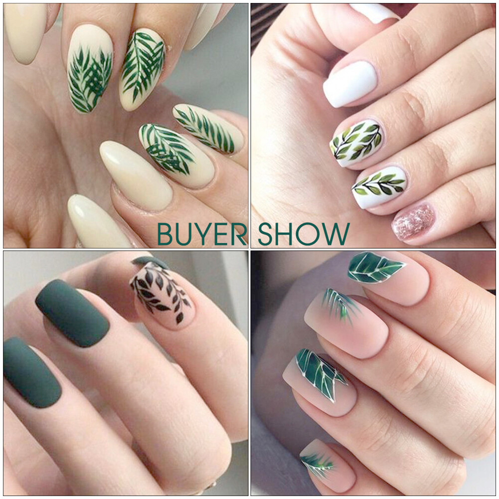 Nail Art Water Transfer Sticker Decals Flower Leaf Summer