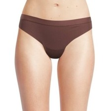 No Boundaries Women's Micro Rib Thong Panties Size X-LARGE Burgundy Night