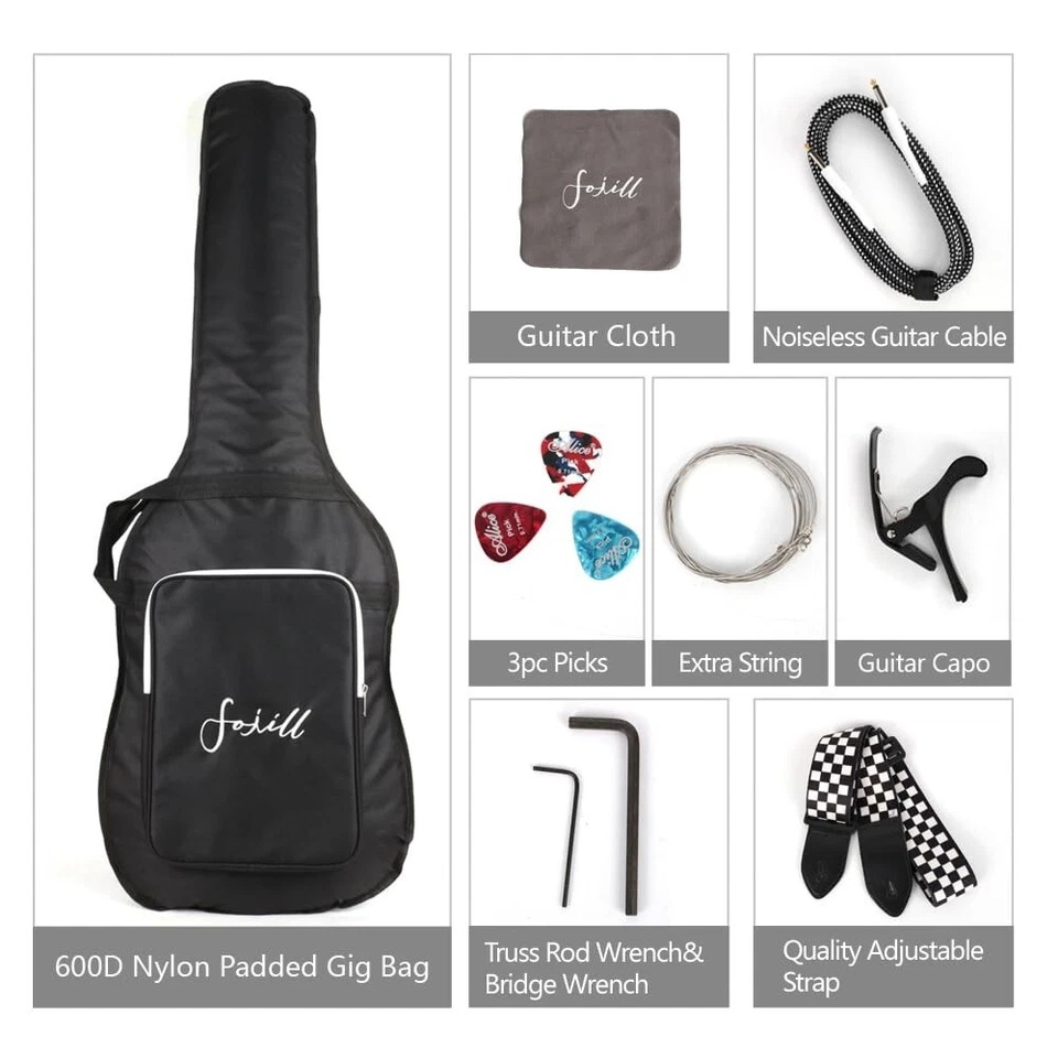 Blue color electric pj bass set with amplifier gigbag strap string cable picks - Image 4 of 4