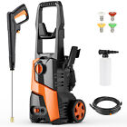 Electric Pressure Washer with Hose & 4 Nozzles High Power Cleaner for Car, Patio