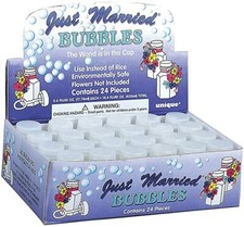 Just Married Wedding Bubbles, 24ct New box