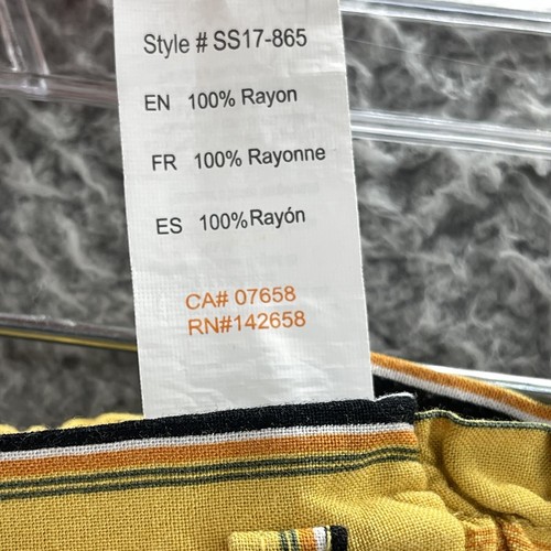 Revamped Pants Size Juniors' Medium Yellow Striped Pants Juniors' Size M - Picture 12 of 13