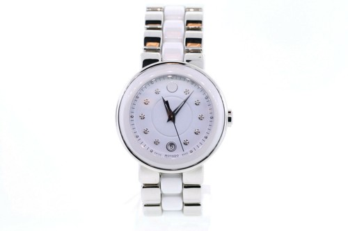 Movado 0606540 CERENA Uhr Edelstahl & Keramik mit Diamanten - Bild 1 von 7