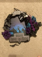Disney Haunted Mansion Wreath Door Hanging Halloween Decoration