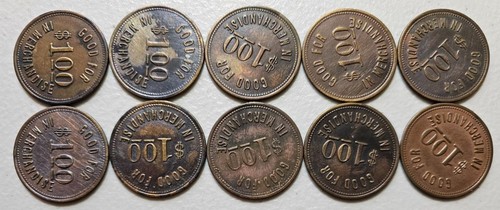 TSN 33rd AB Group NCO Club $1.00 Good for in Merchandise Tokens, Lot of 10