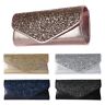 Women Glitter Shimmer Clutch Bag Wedding Party Prom Glamour Wedding Bag
