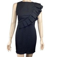 Blaque Label Black Dress Size Small NWOT Ruffle Detail Party Cocktail Bodycon