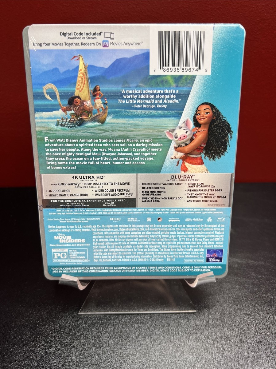 Moana 100th Anniversary LE Steelbook (4K UHD+Blu-ray+Digital