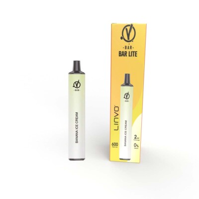 Linvo Bar Lite E-Zigarette 0mg 600 Züge 550mAh Banana Ice Cream Vape E-Shisha
