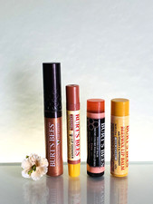 Burts Bees  Tinted Lip Balm, Lip Balm, Lip Gloss, Lip Shimmer  Lot of 4  New