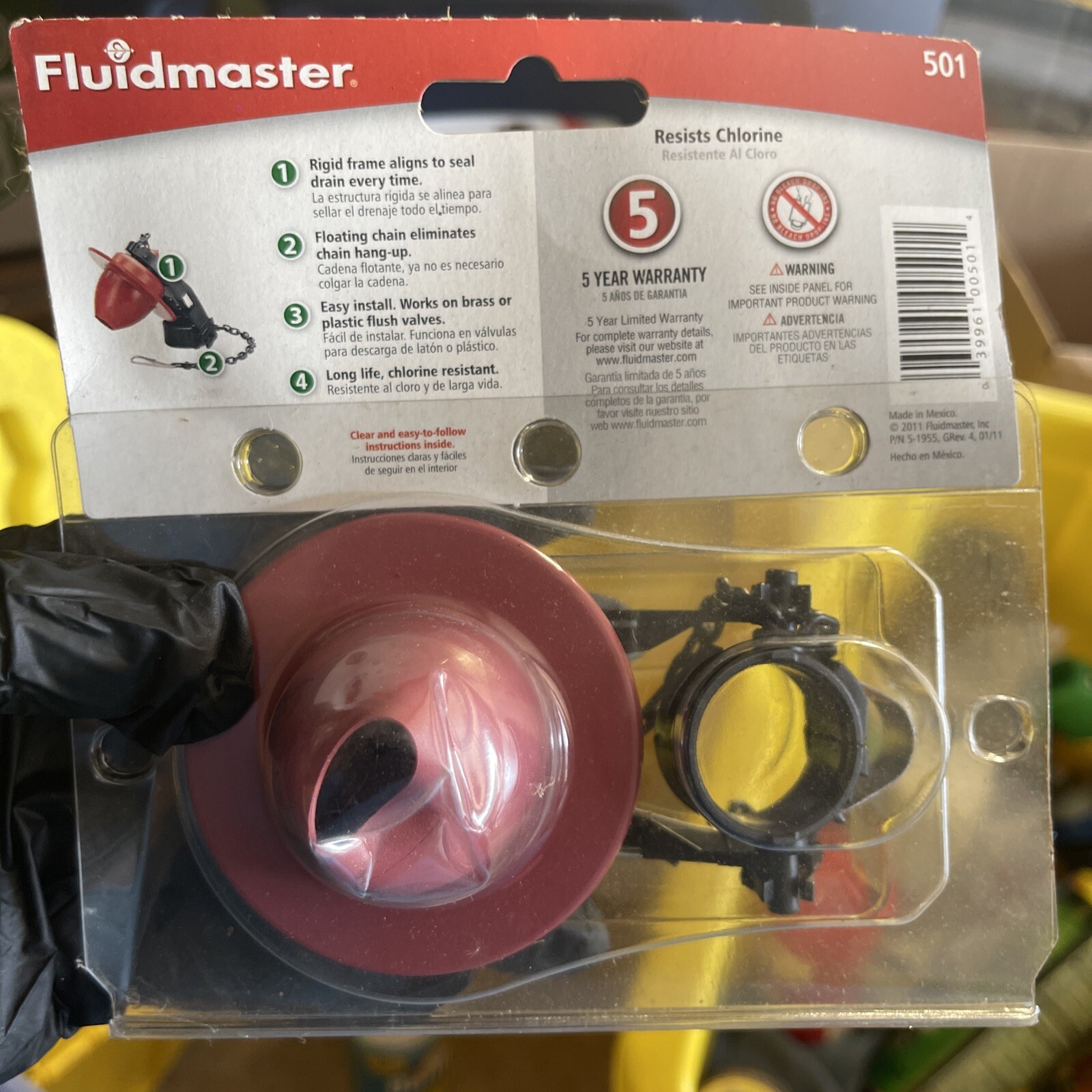 Red Thermoplastic 2" Fluidmaster Super Bull´s Eye Toilet Stool Flapper