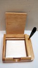 VTG Memo Pad & Pen Holder Hand-Crafted Copper Cover on Rubber Wood Malaysia, NEW — photo 3