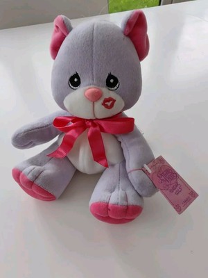 Vintage 1999 Precious Moments Tender Tails lila Plüschtier Stofftier Bär, #670200
