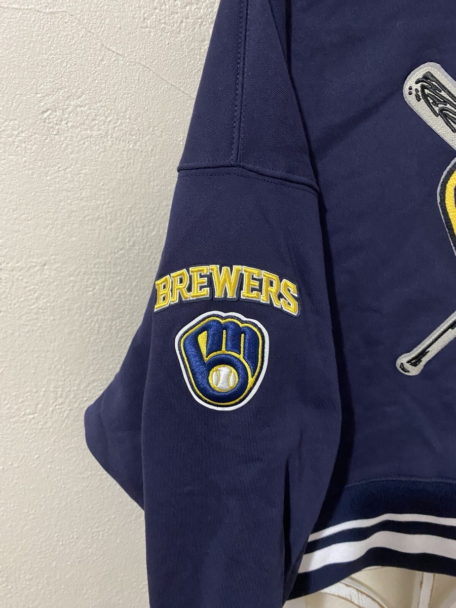 売れ筋商品|||プロスタンダード パーカー・スウェットシャツ アウター レディース Women's Navy Milwaukee Brewers Mash Up Pullover Sweatshirt Navy Women's Milwaukee Brewers Pro Standard Navy Mash Up Pullover