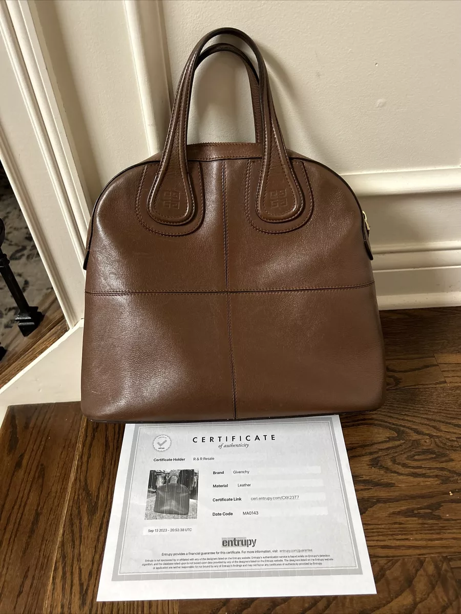 givenchy nightingale large Dome Satchel Bag Brown Leather Doctor