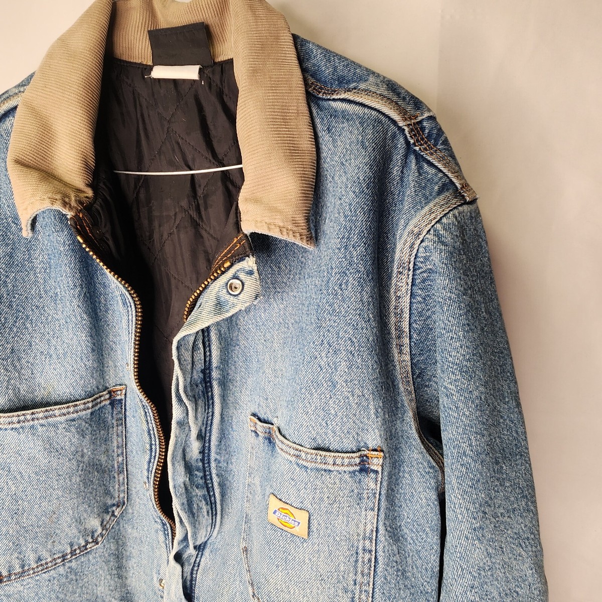 Vintage Dickies denim Chore Coat Jean Jacket XL Quilted