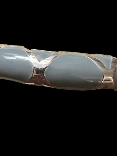 Mythologie Clamper bangle bracelet Gray Silver tone 7" NWT - Picture 2 of 4