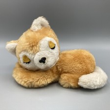 R Dakin Vintage 1978 Sleeping Cat Fox Plush Nutshell Approximately 6  