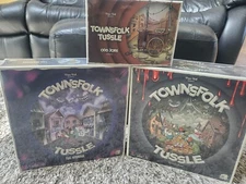 Townsfolk Tussle Board game Panic roll- 2nd Ed + foul neighbors + odd jobs - new