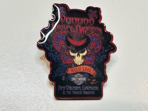 Harley Davidson Dealer MC Vest Lapel Pin Voodoo HD French Quarter New Orleans LA - 第 1/3 張圖片