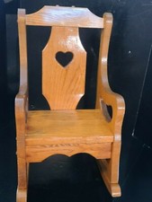 Kids Handmade Hard Wood Rocking Chair 23" Tall x 13" wide x 20" depth