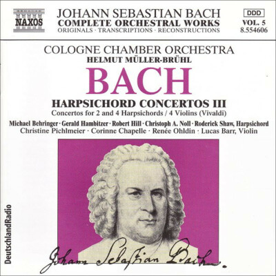 Bach Harpsichord Concertos III MICHAEL BEHRINGER ROBERT HILL Naxos CD MINT 
