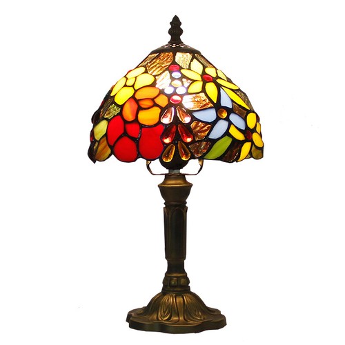 Table Lamp Dia 8inch 20CM Shade Dragonfly Rose Flower Tiffany Style Bedside lamp - Picture 15 of 15