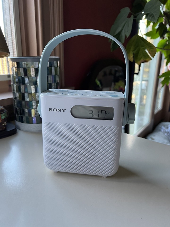 Sony FM/AM Shower Bathroom Radio W/ Manual ICFS80 Splash Proof Tested