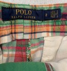 Polo Ralph Lauren Preppy Green Pink Plaid Shorts Linen Blend Sz 2  MSRP $128! — photo 4
