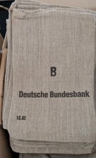 Geldsack Deutsche Bundesbank Jute Beutel Original Gr&ouml;&szlig;e B - 10.02 - 50 St&uuml;ck