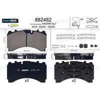 Bremsbelagsatz Scheibenbremse Valeo 882482