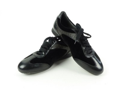Alberto Guardiani Sport Damenschuhe Sneaker 37 Turnschuhe Leder schwarz (17608)