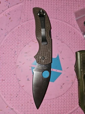 Spyderco Native 5 LW CPM-S90V Brown FRN Scales Blade Swapped Knife USA New