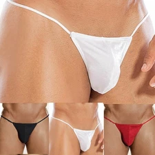 5PCS Sexy Mens T-Back G-string Thong Bikini Underwear Mesh Sheer Pouch Thongs