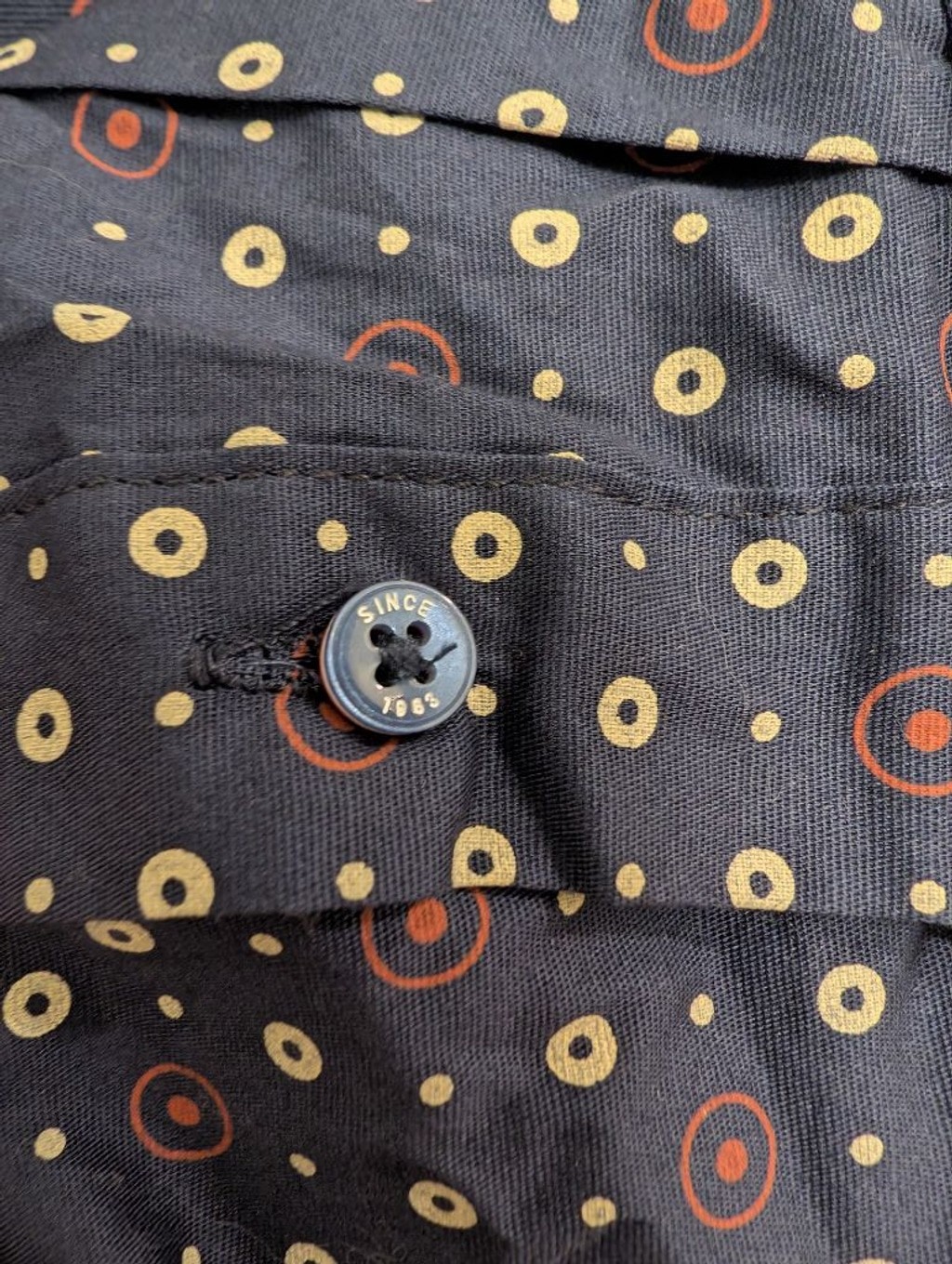 NEW Ben Sherman Signature Logo Mod Target Casual Button Down Shirt M Polka Dot image 5
