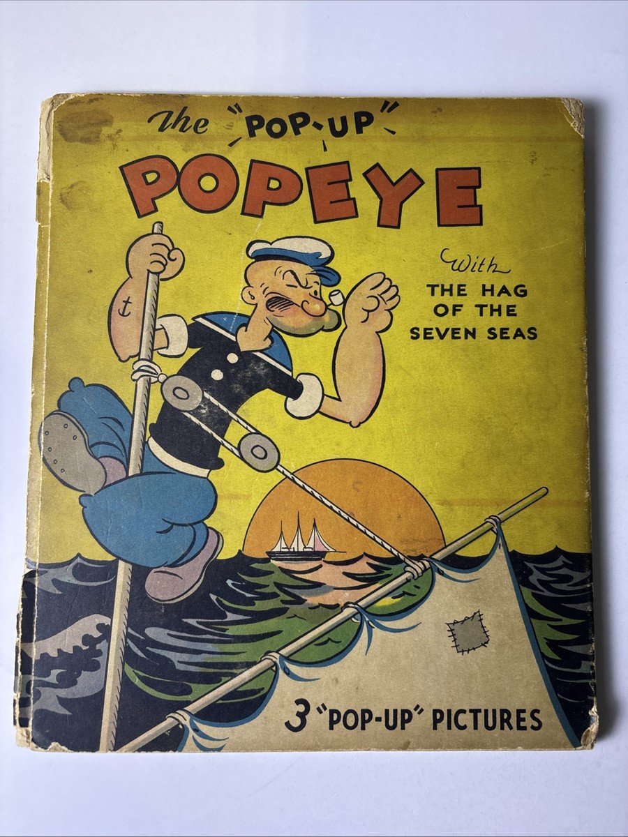 1935 POPEYE Hag of Seven Seas Blue Ribbon Press Pleasure POP-UP