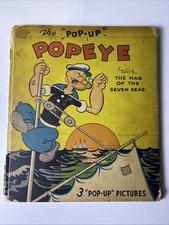 1935 POPEYE Hag of Seven Seas Blue Ribbon Press Pleasure POP-UP BOOK, E.C. Segar