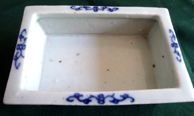 Chinese Export Rectangular Flower-Bonsai Planter - Blue & White - 19th C Qing Dy
