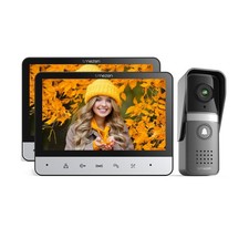Tmezon Wired Video Intercom System, 7 Inch Ring Video Doorbell with... Fast Ship